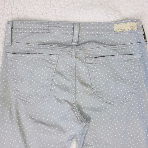 AG Adriano Goldschmied The Stevie Ankle Jeans Women's Light Gray Polka Dot  26R - Picture 4 of 6